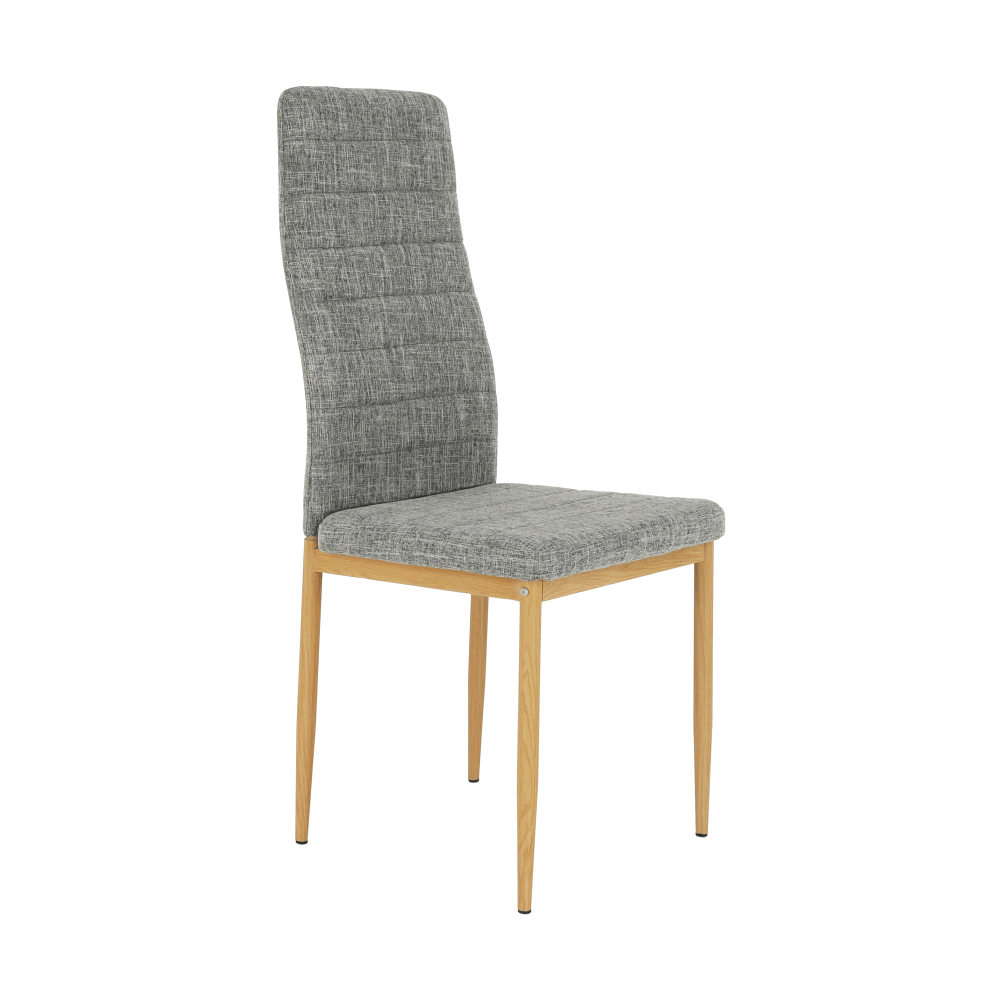 Scaun, material textil gri deschis/cadru metalic fag, COLETA NOVA — imaginea 4