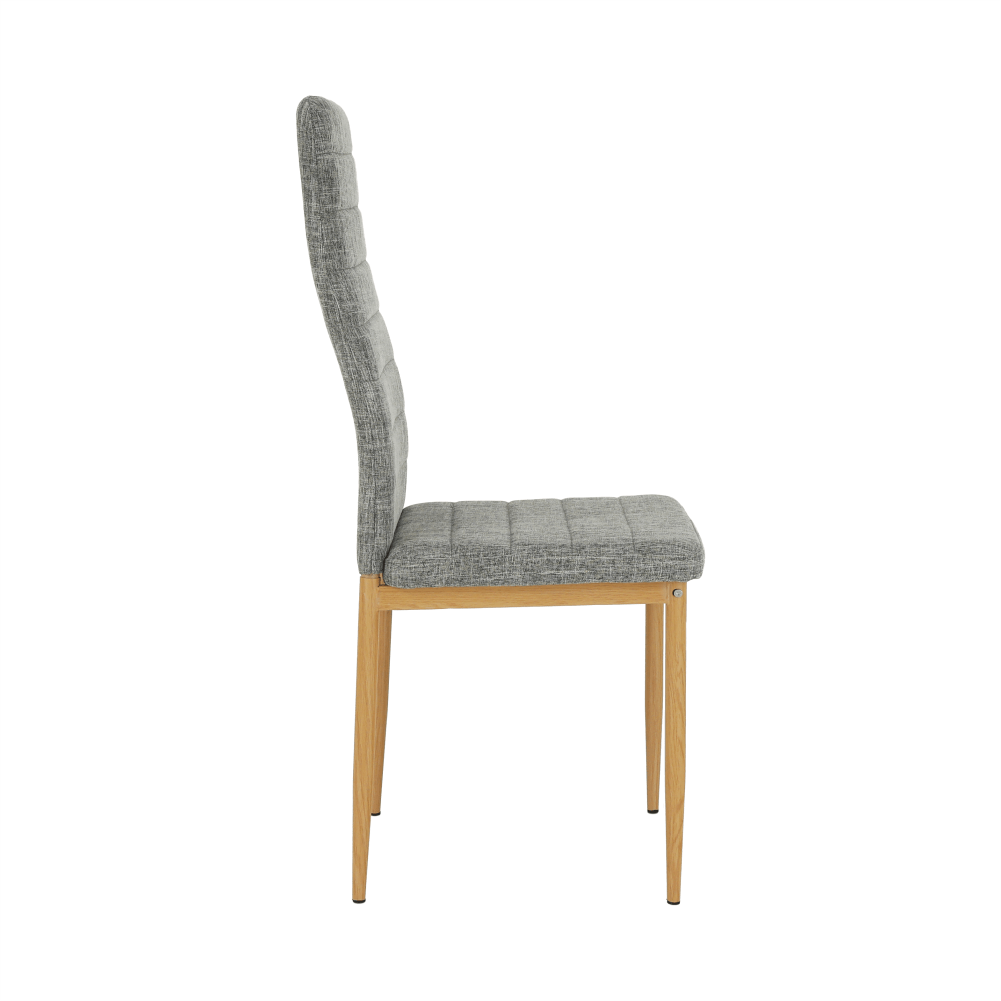 Scaun, material textil gri deschis/cadru metalic fag, COLETA NOVA — imaginea 5