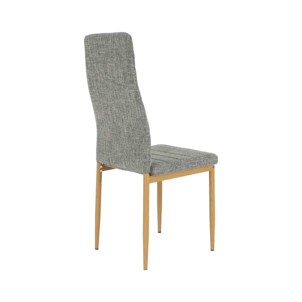 Scaun, material textil gri deschis/cadru metalic fag, COLETA NOVA — imaginea 6