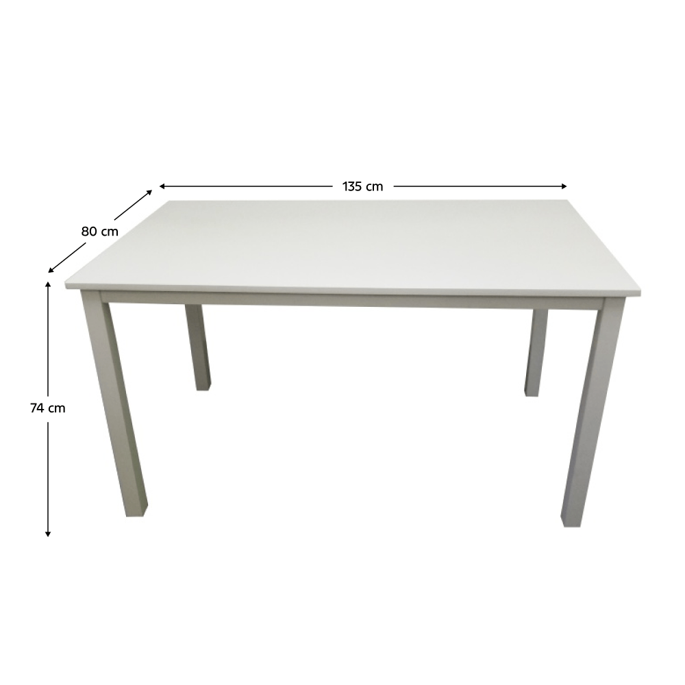 Masa dining, alb, 135x80 cm, ASTRO — imaginea 3