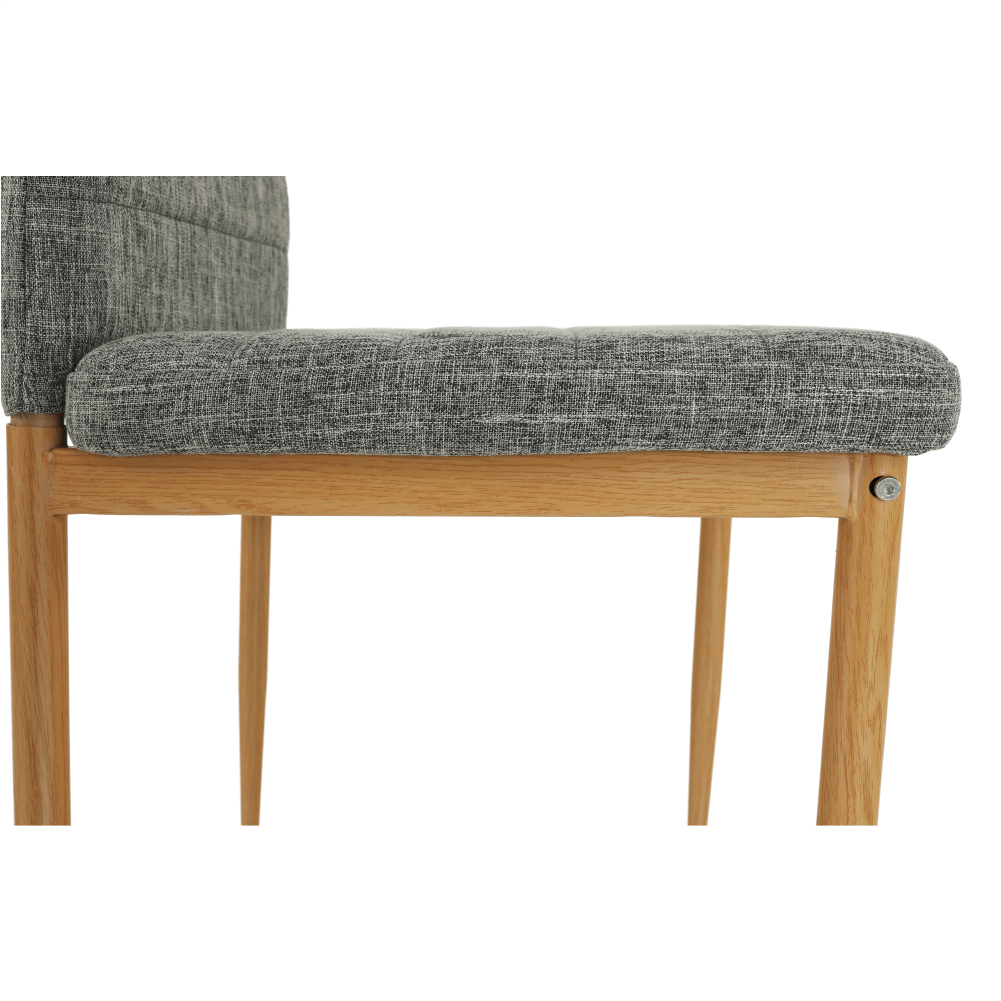 Scaun, material textil gri deschis/cadru metalic fag, COLETA NOVA — imaginea 14