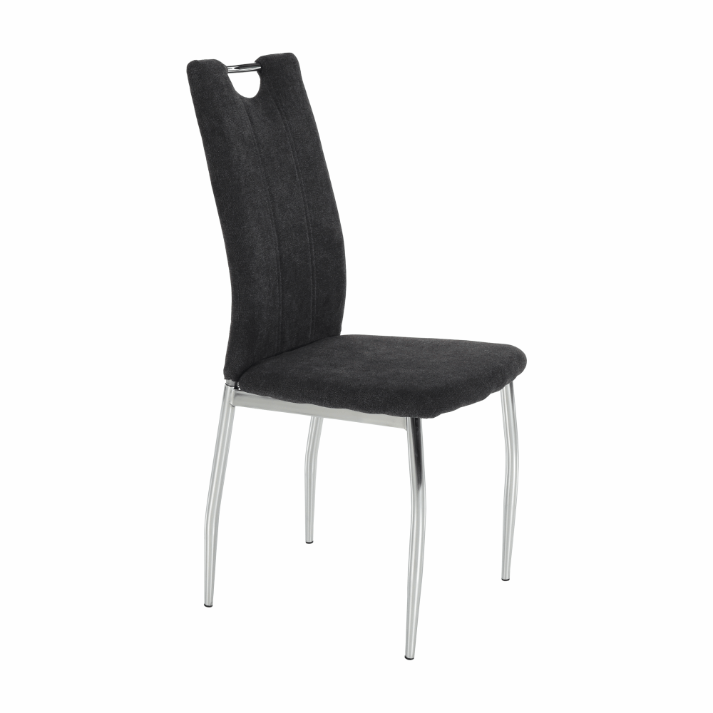 Scaun dining, textil gri maro/crom, OLIVA NEW — imaginea 3