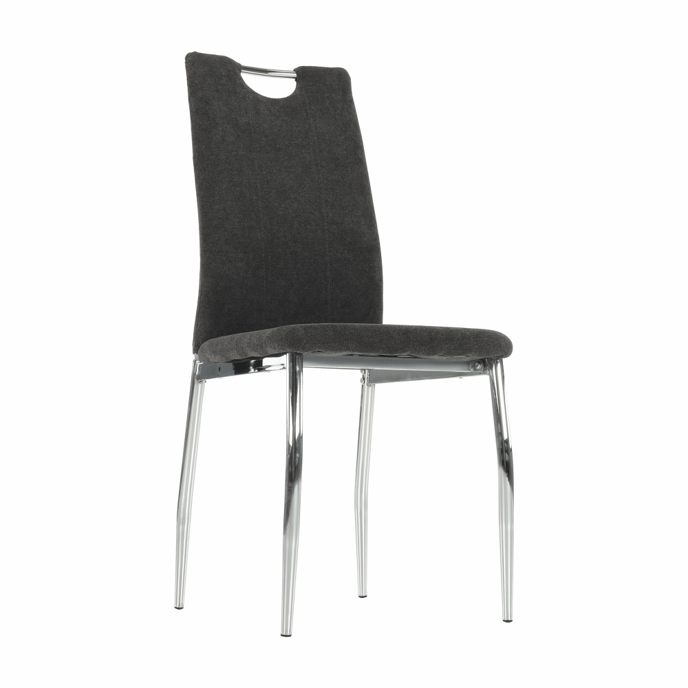 Scaun dining, textil gri maro/crom, OLIVA NEW — imaginea 5