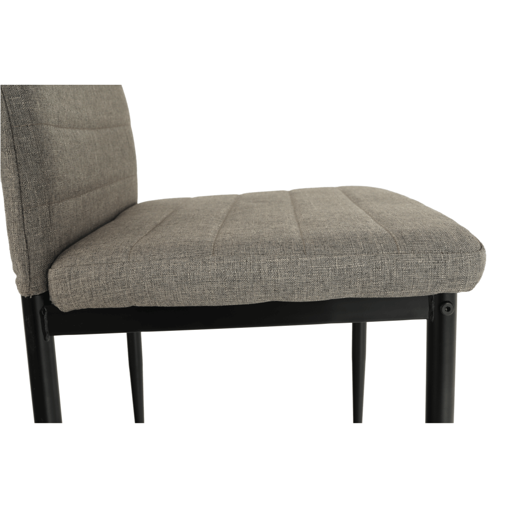 Scaun, textil maro/metal negru, COLETA NOVA — imaginea 3