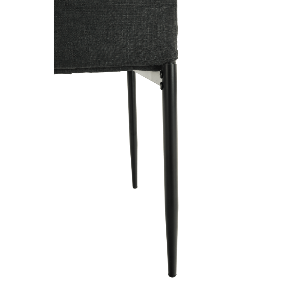 Scaun, textil gri inchis/metal negru, COLETA NOVA — imaginea 3