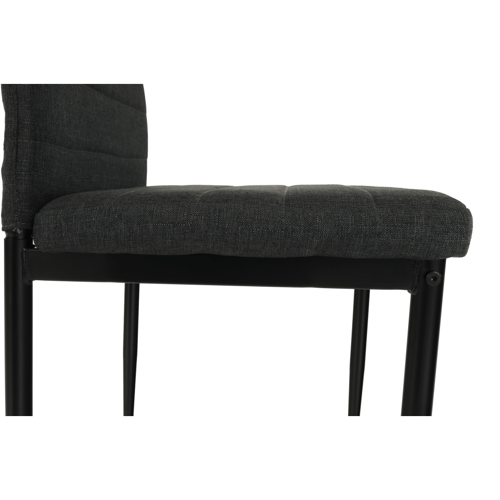Scaun, textil gri inchis/metal negru, COLETA NOVA — imaginea 4