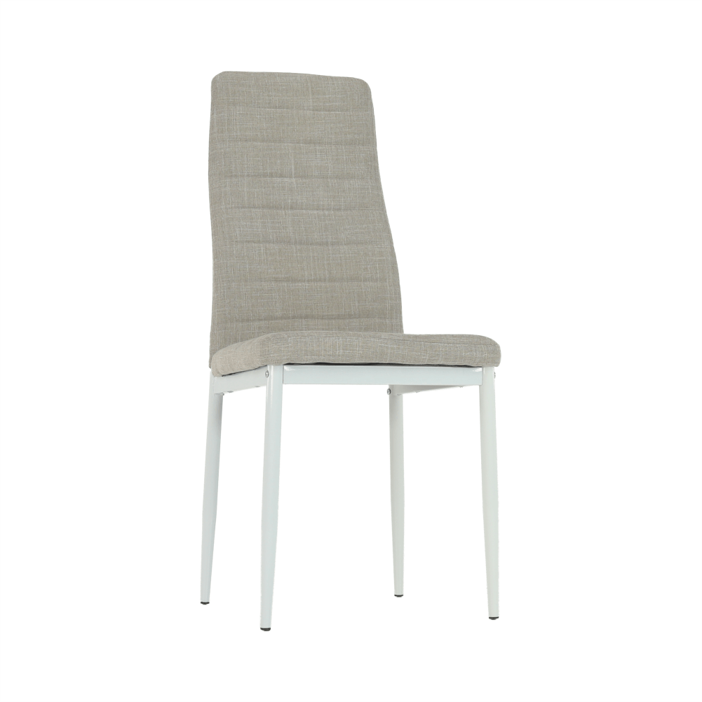 Scaun, textil bej/metal alb, COLETA NOVA — imaginea 2
