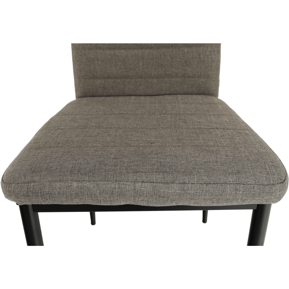 Scaun, textil maro/metal negru, COLETA NOVA — imaginea 4
