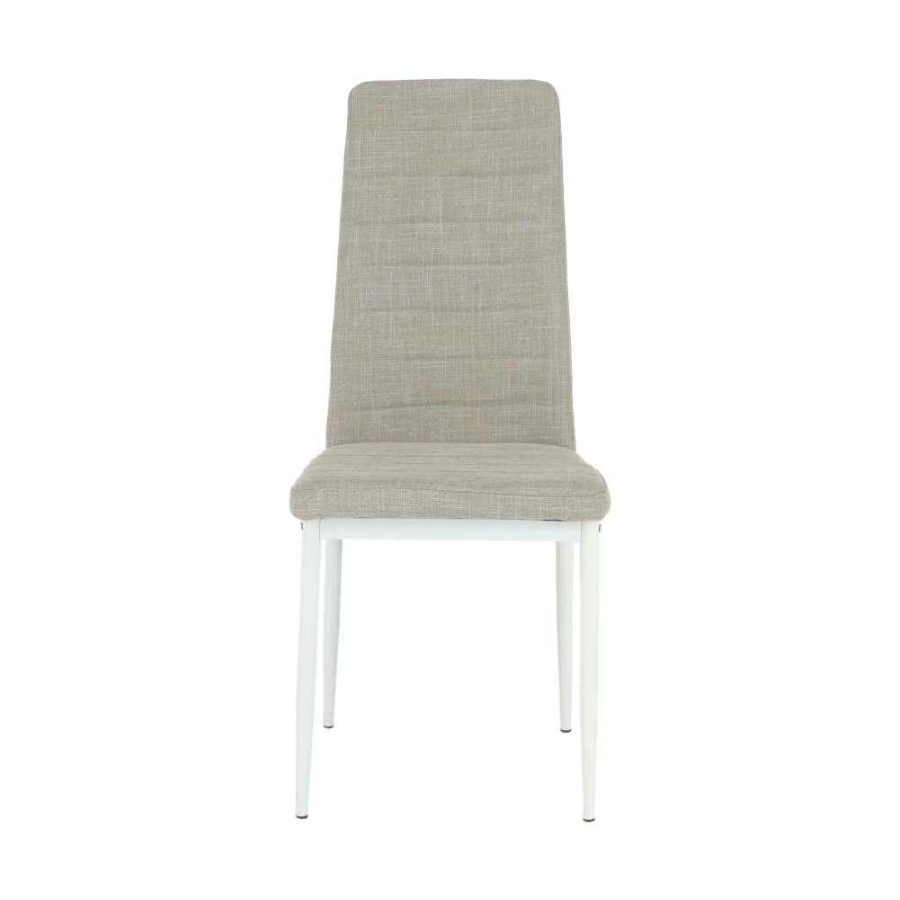 Scaun, textil bej/metal alb, COLETA NOVA — imaginea 3