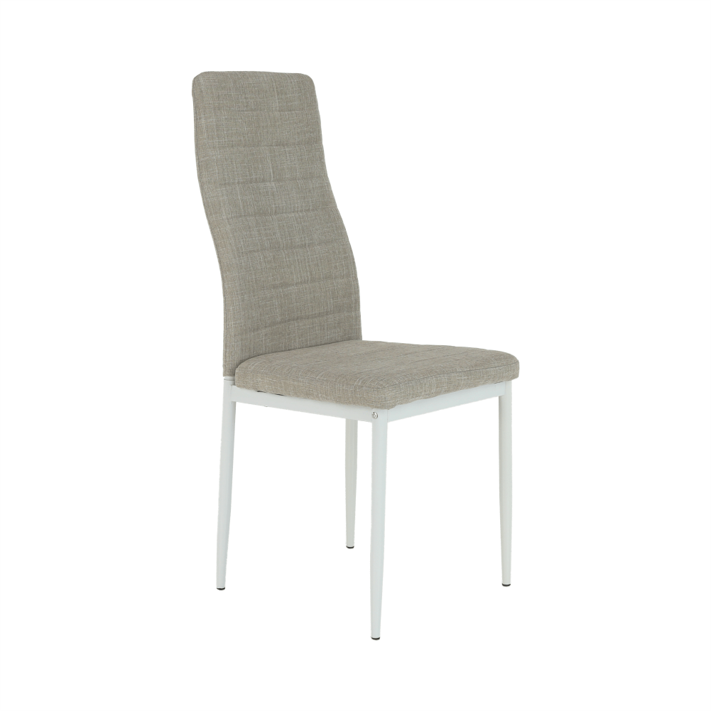 Scaun, textil bej/metal alb, COLETA NOVA — imaginea 4