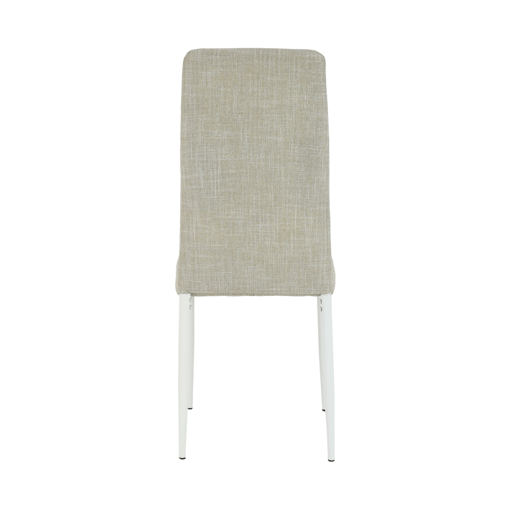 Scaun, textil bej/metal alb, COLETA NOVA — imaginea 6