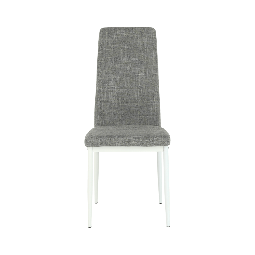 Scaun, textil gri deschis/metal alb, COLETA NOVA — imaginea 4