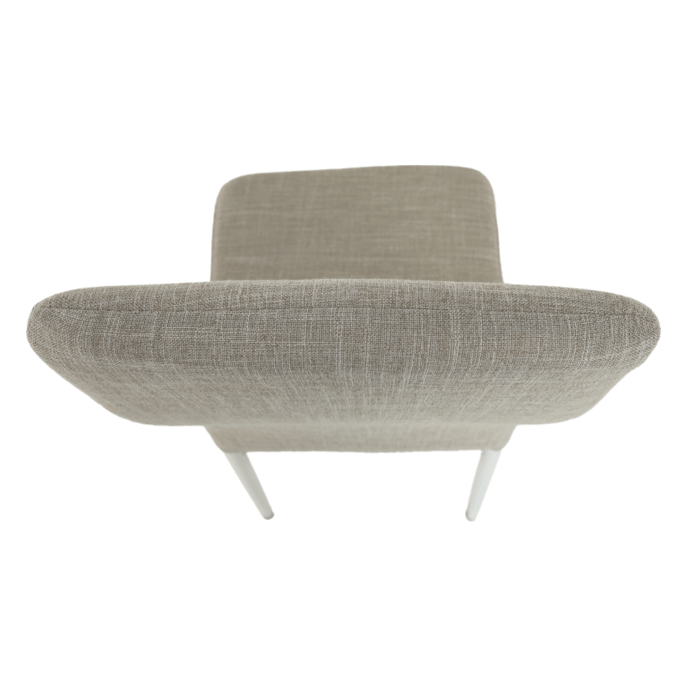 Scaun, textil bej/metal alb, COLETA NOVA — imaginea 8
