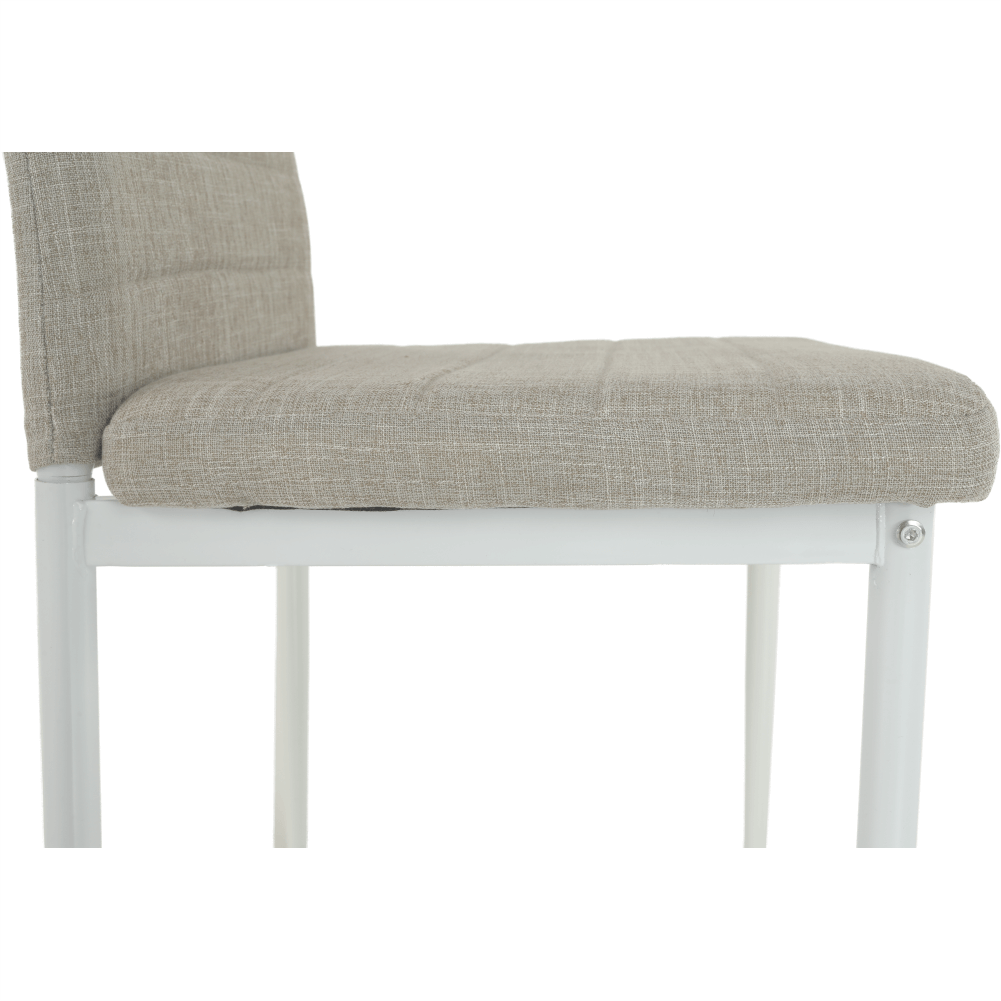 Scaun, textil bej/metal alb, COLETA NOVA — imaginea 9