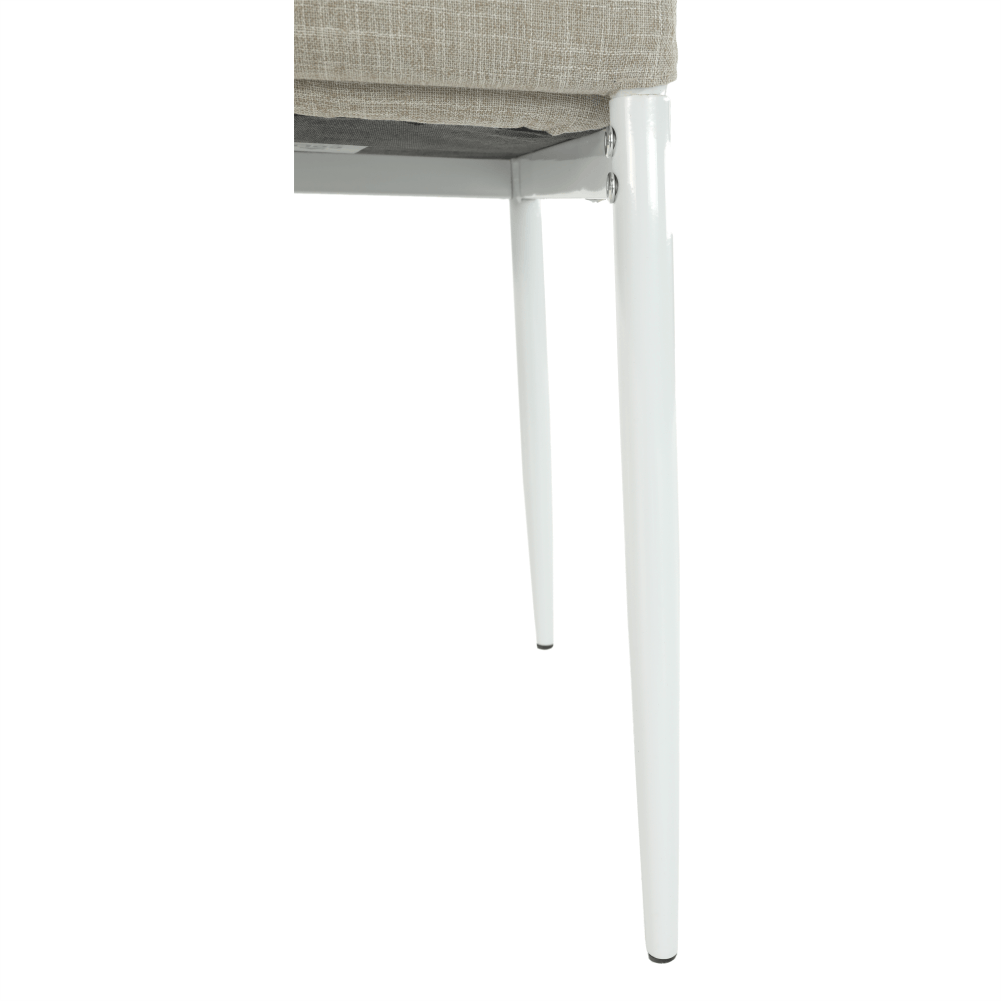 Scaun, textil bej/metal alb, COLETA NOVA — imaginea 10