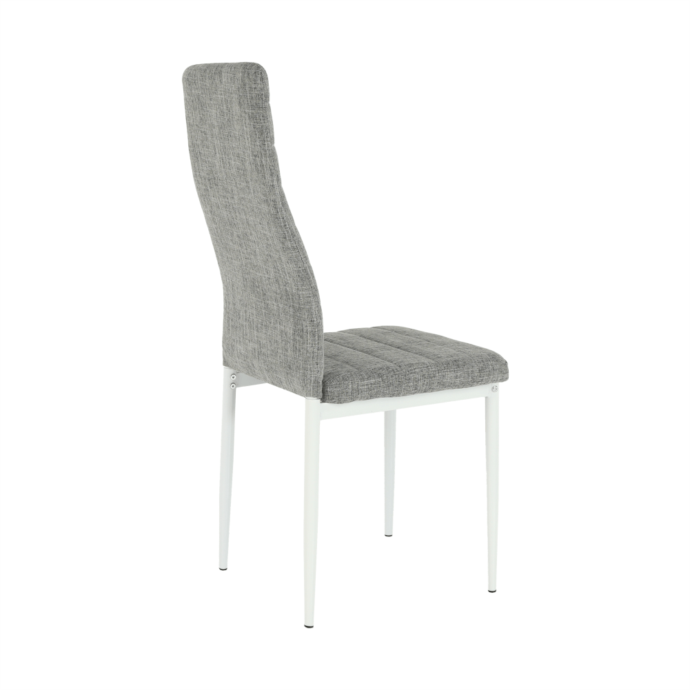 Scaun, textil gri deschis/metal alb, COLETA NOVA — imaginea 9
