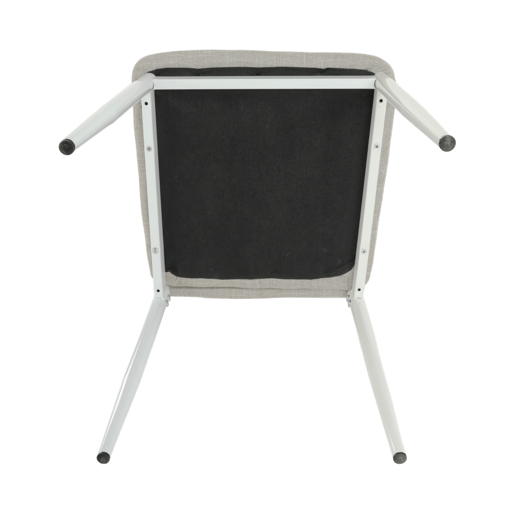 Scaun, textil bej/metal alb, COLETA NOVA — imaginea 12