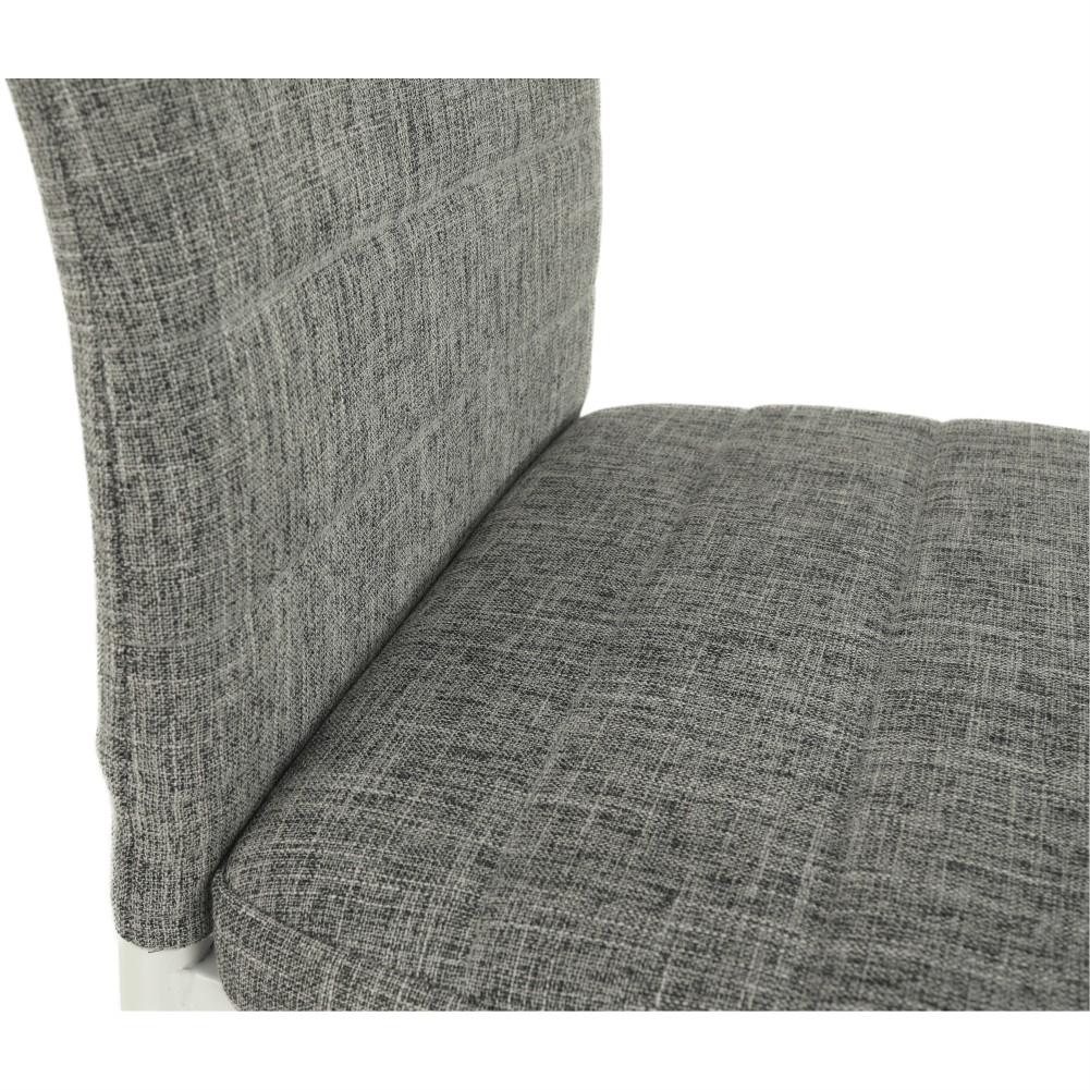 Scaun, textil gri deschis/metal alb, COLETA NOVA — imaginea 12