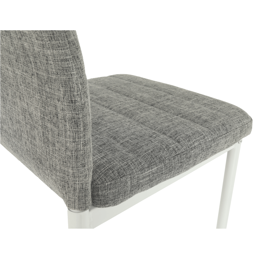 Scaun, textil gri deschis/metal alb, COLETA NOVA — imaginea 13