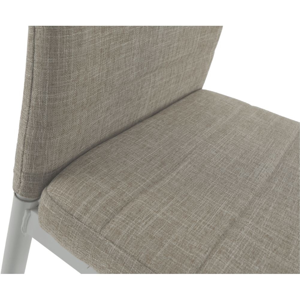 Scaun, textil bej/metal alb, COLETA NOVA — imaginea 14