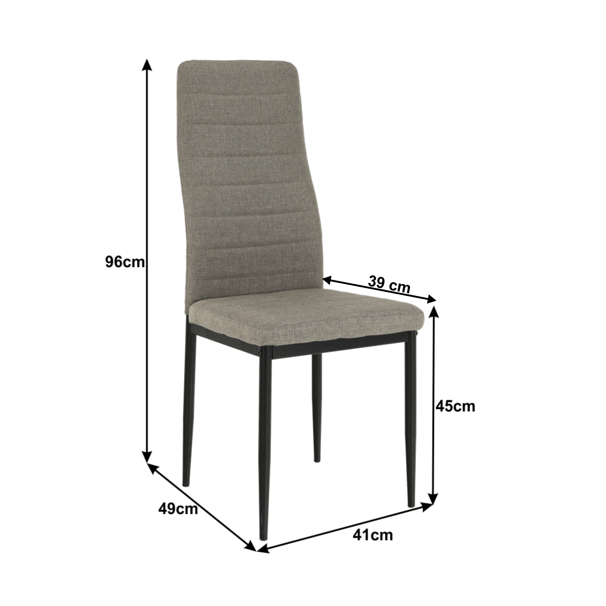 Scaun, textil maro/metal negru, COLETA NOVA — imaginea 19