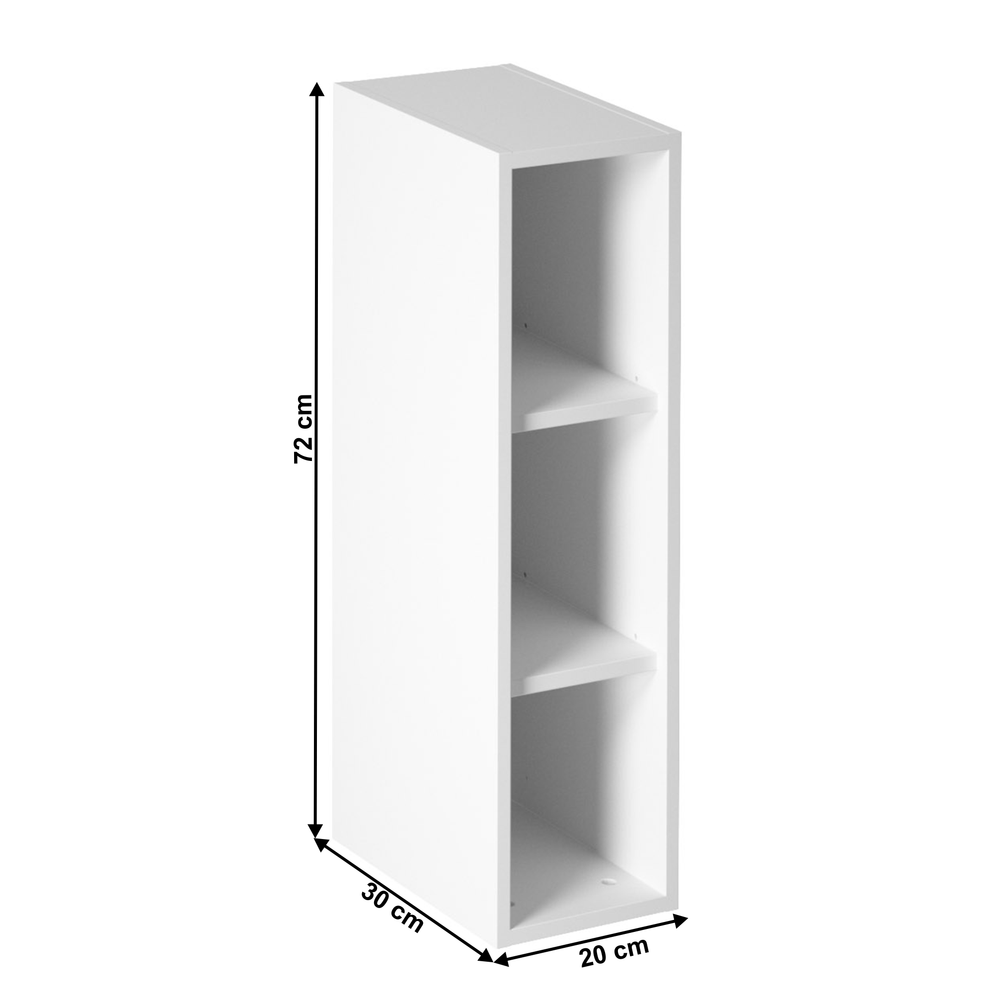 Dulap superior W200 cu doua rafturi, alb, PROVENCE — imaginea 4
