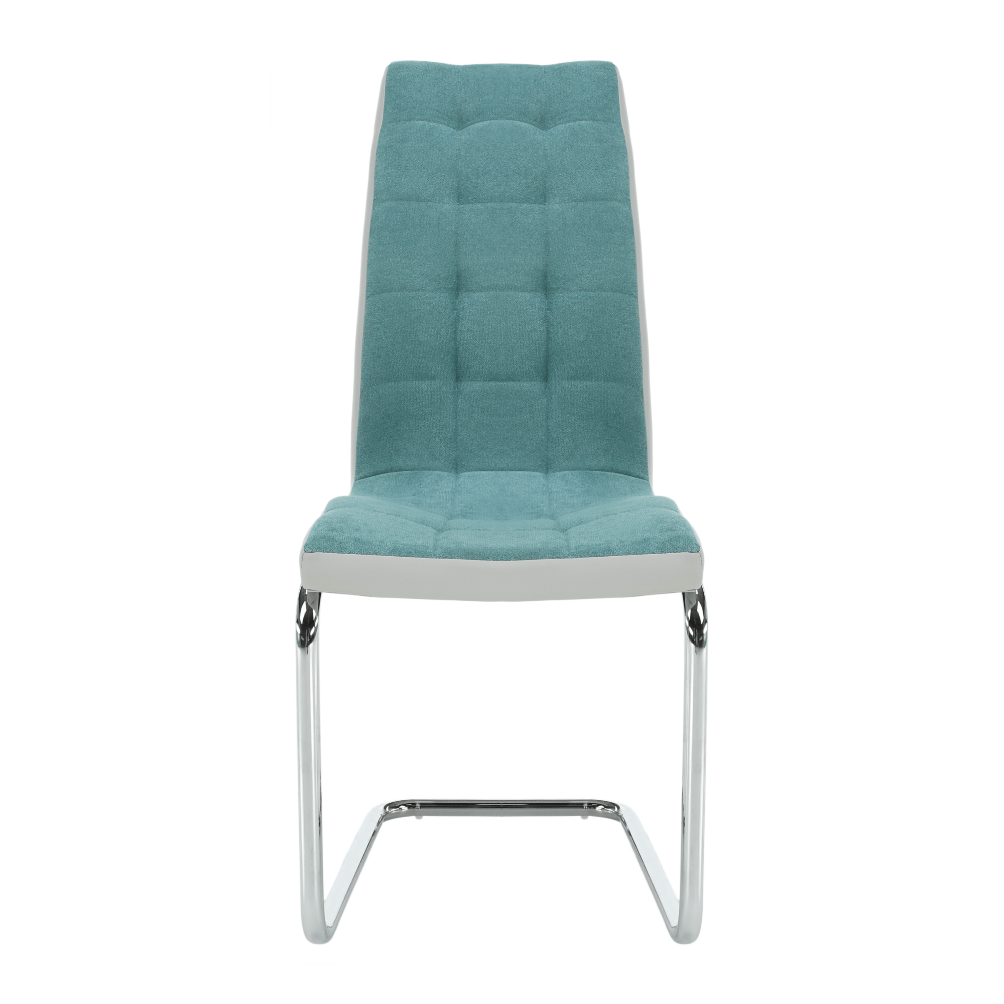 Scaun bucatarie, material textil mentol/piele ecologica gri/crom, SALOMA NEW — imaginea 7