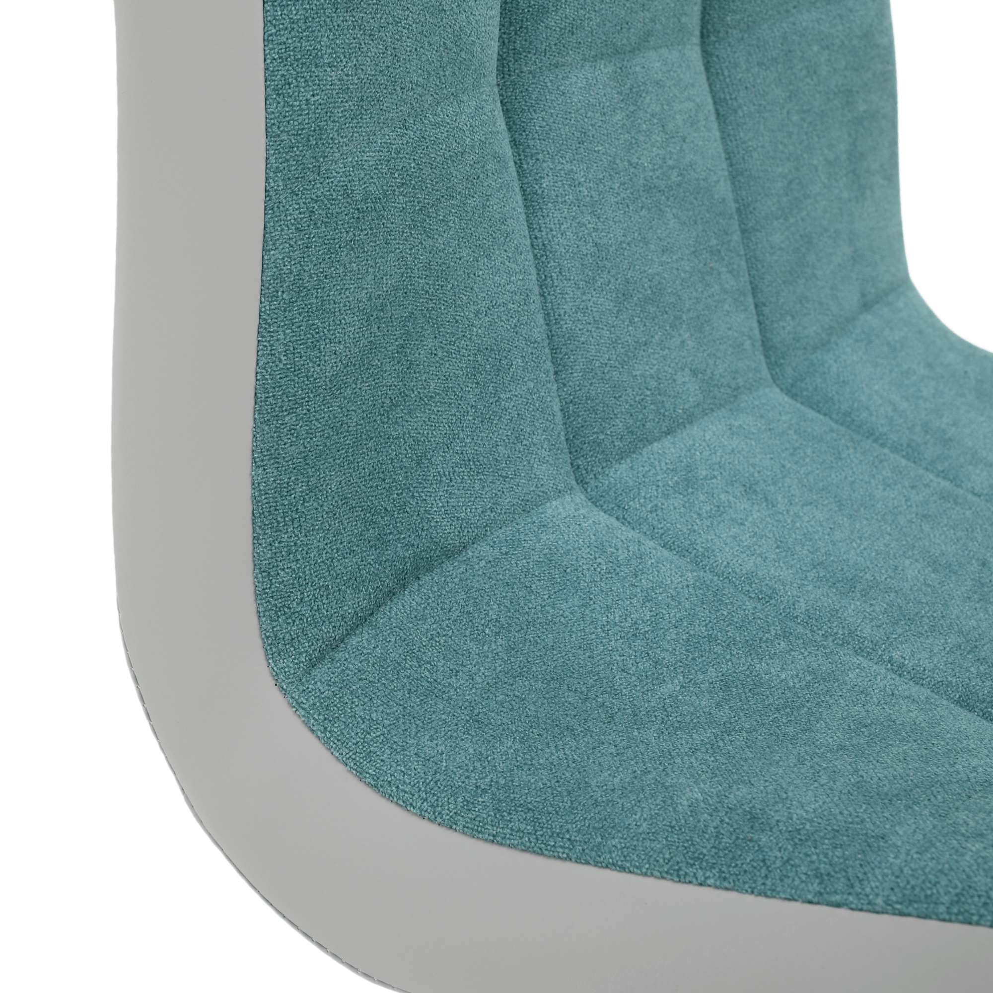 Scaun bucatarie, material textil mentol/piele ecologica gri/crom, SALOMA NEW — imaginea 8