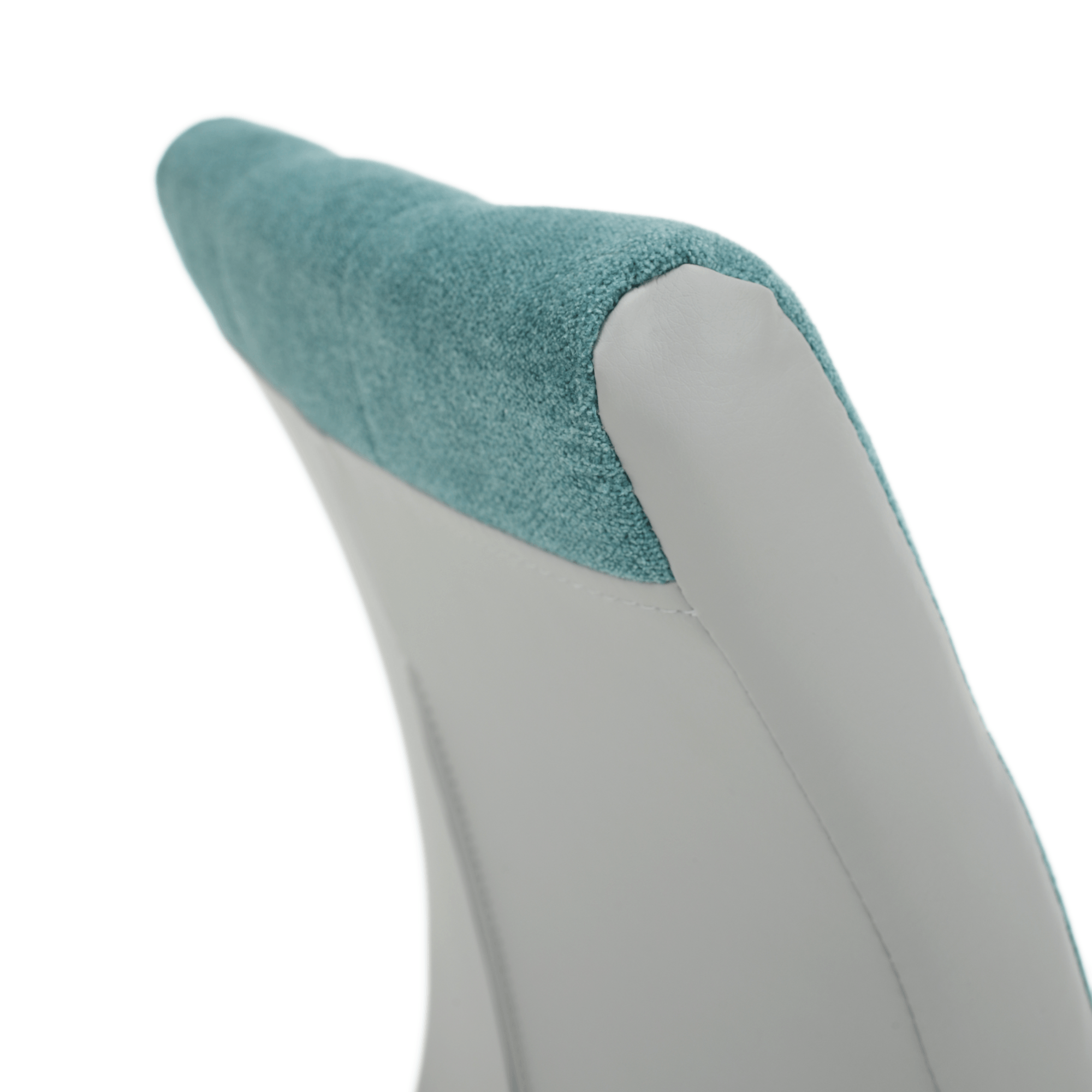 Scaun bucatarie, material textil mentol/piele ecologica gri/crom, SALOMA NEW — imaginea 9