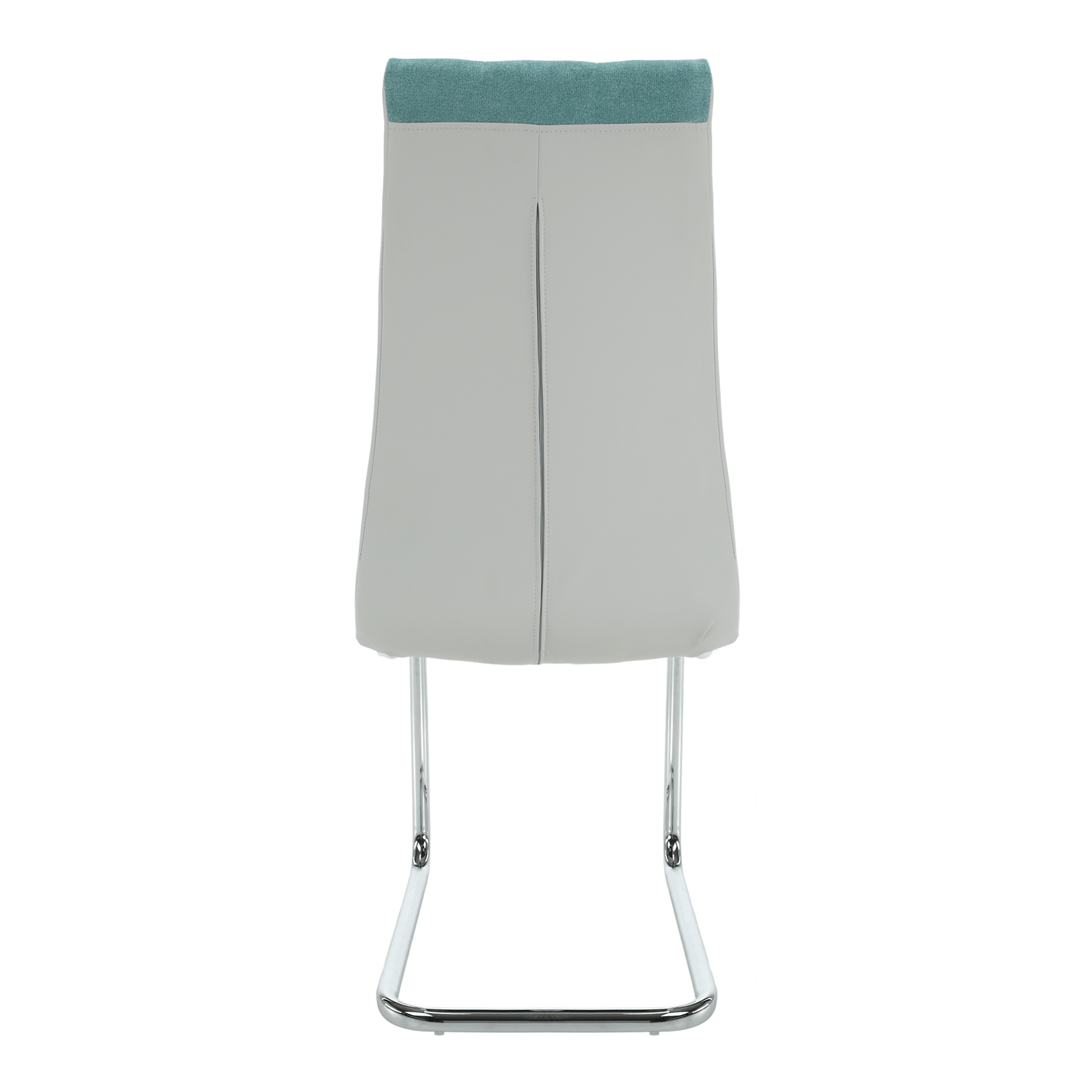 Scaun bucatarie, material textil mentol/piele ecologica gri/crom, SALOMA NEW — imaginea 10