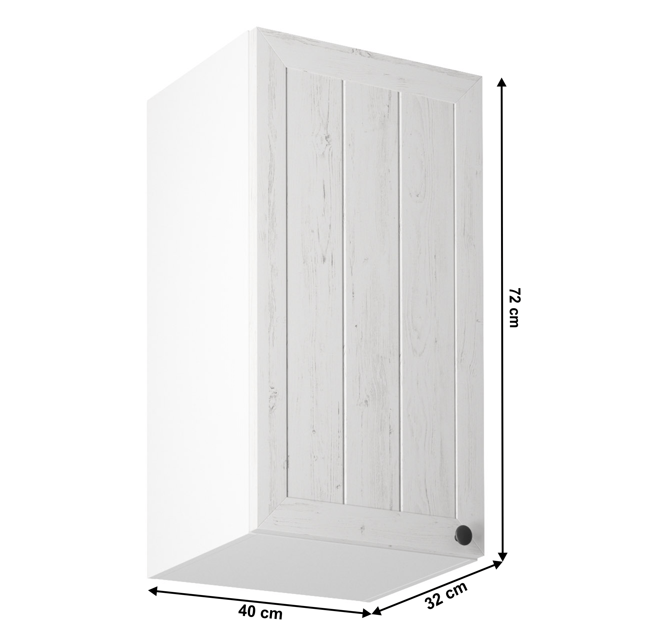 Dulap superior G40, model stanga, alb/pin Andersen, PROVENCE — imaginea 6