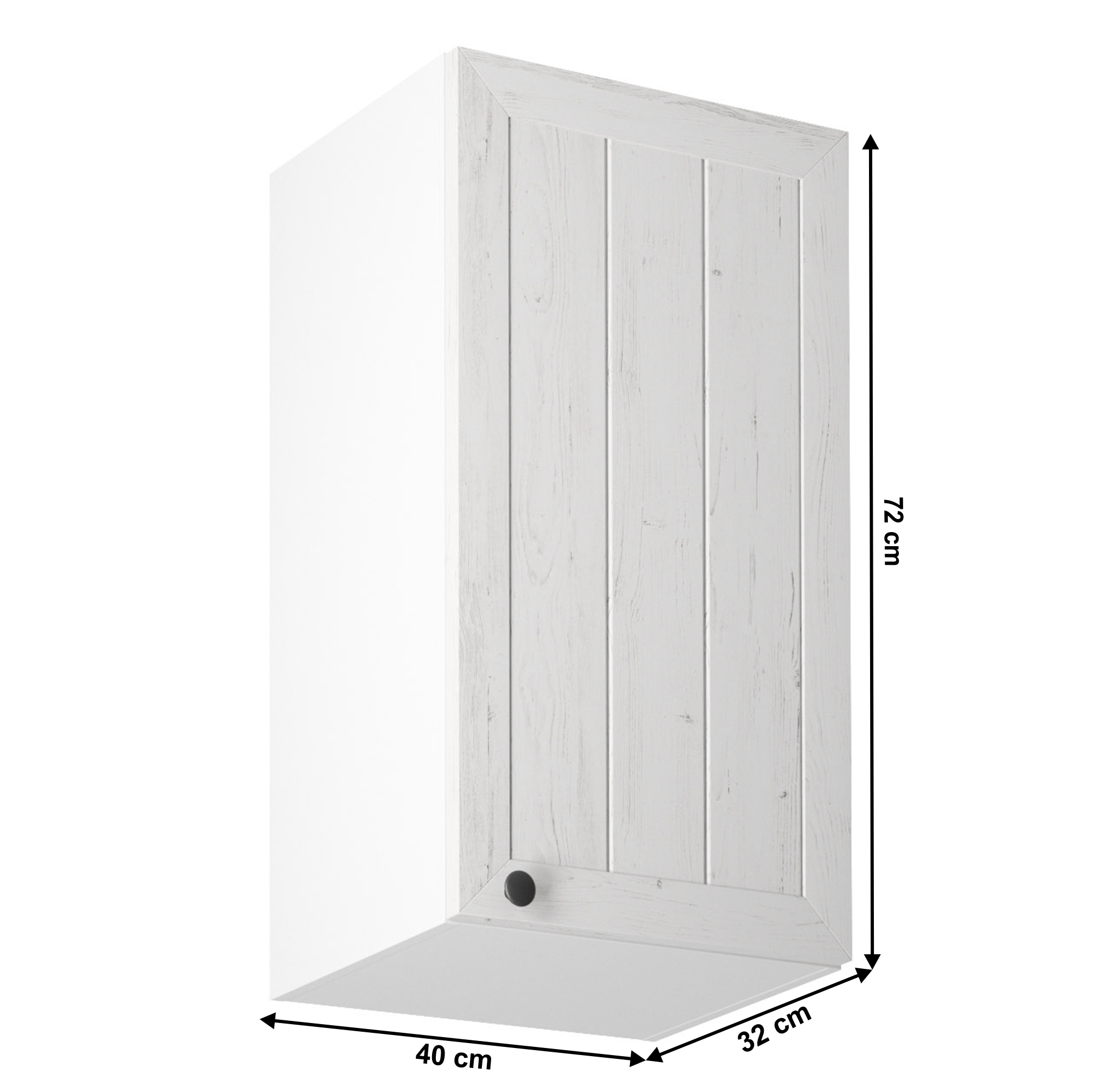 Dulap superior G40, model dreapta, alb/pin Andersen, PROVENCE — imaginea 5