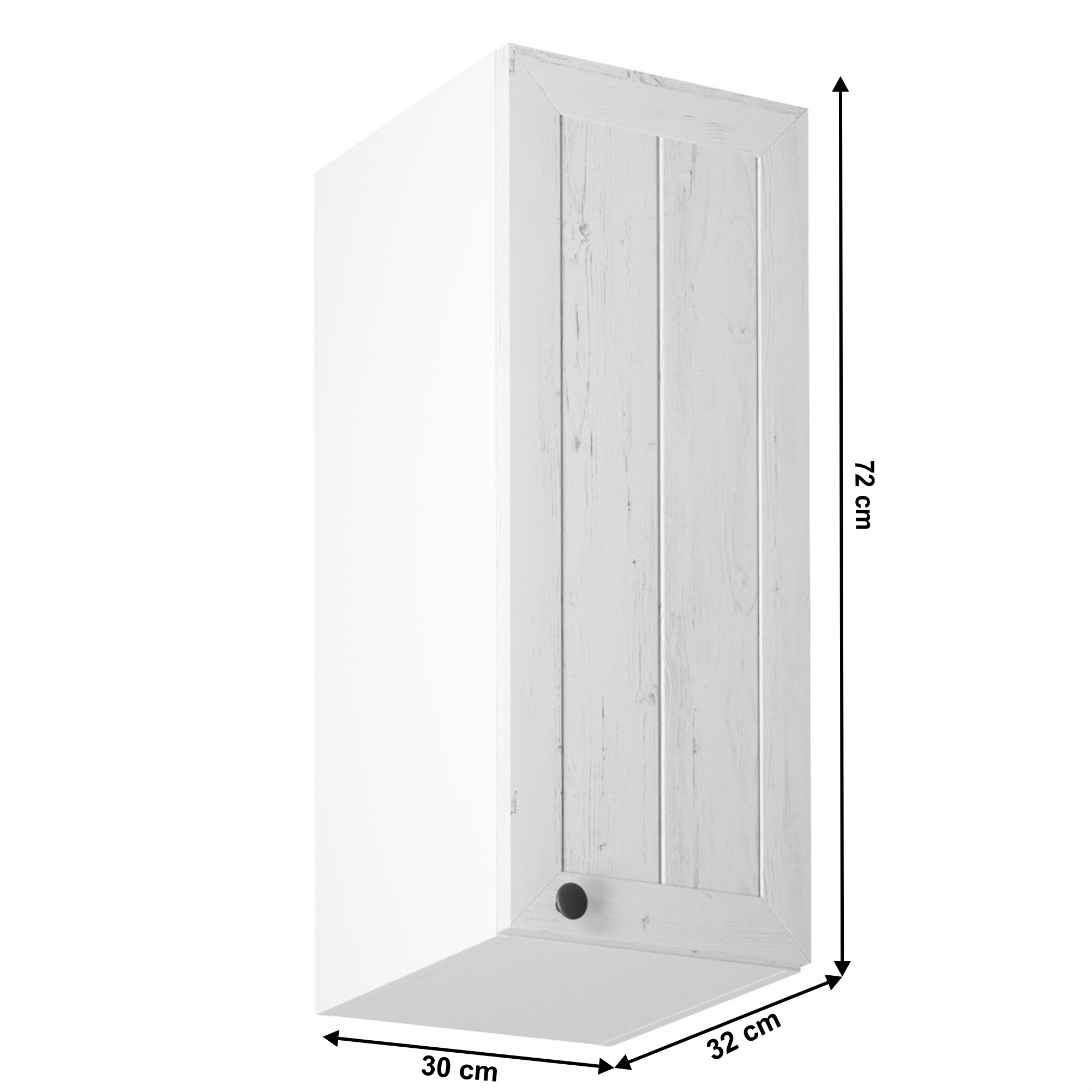 Dulap superior G30, model dreapta, alb/pin Andersen, PROVENCE — imaginea 6