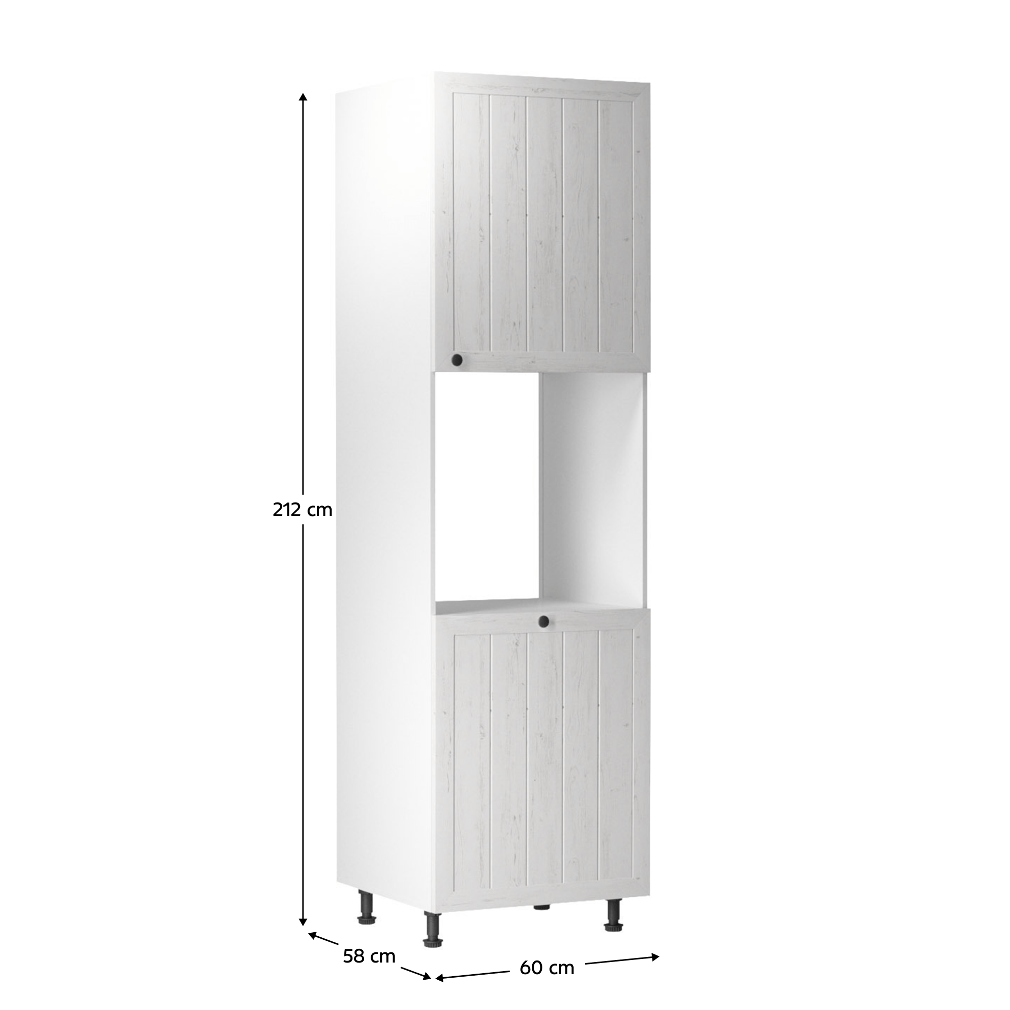 Dulap pentru alimente D60P, alb/pin Andersen, dreapta, PROVENCE — imaginea 6
