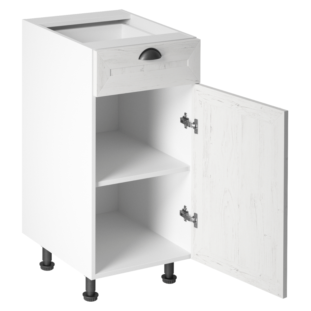 Dulap inferior cu sertar D40S1, alb/pin Andersen,dreapta, PROVENCE — imaginea 5