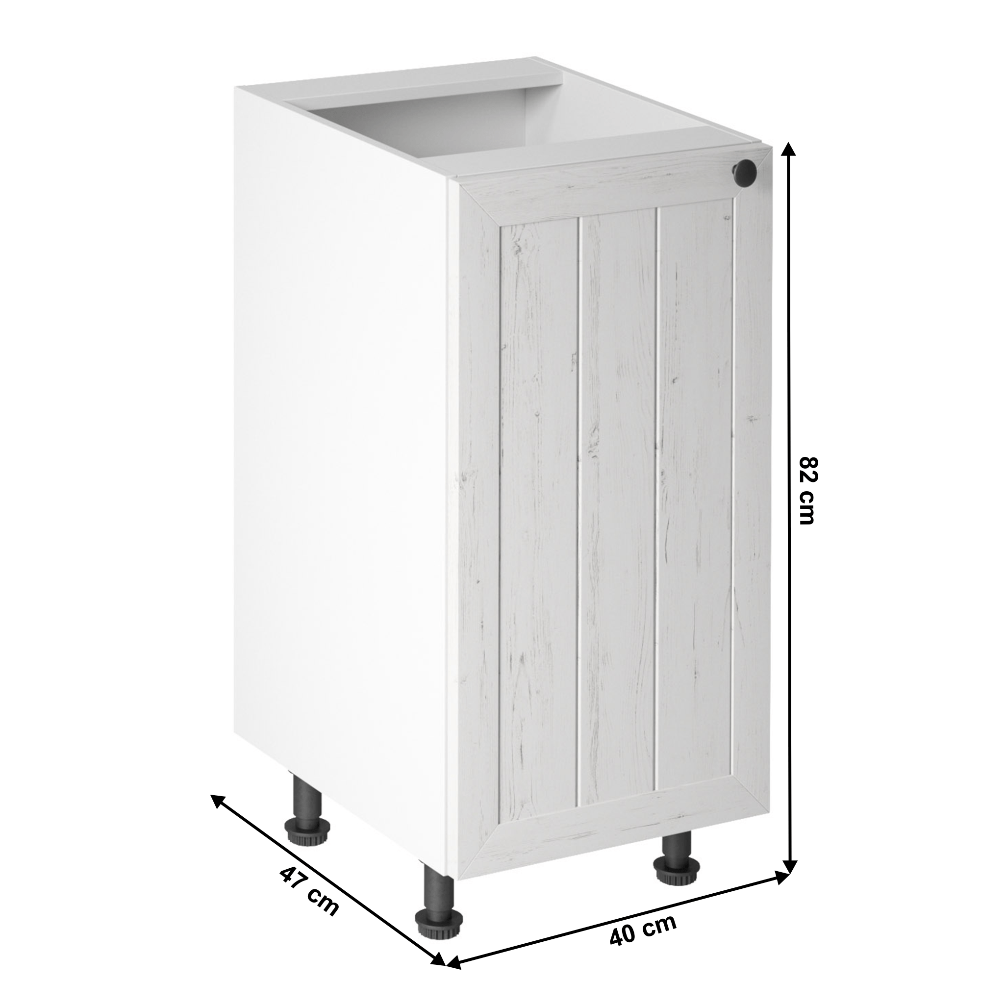 Dulapior inferior D40, model stanga, alb/pin Andersen, PROVENCE — imaginea 5