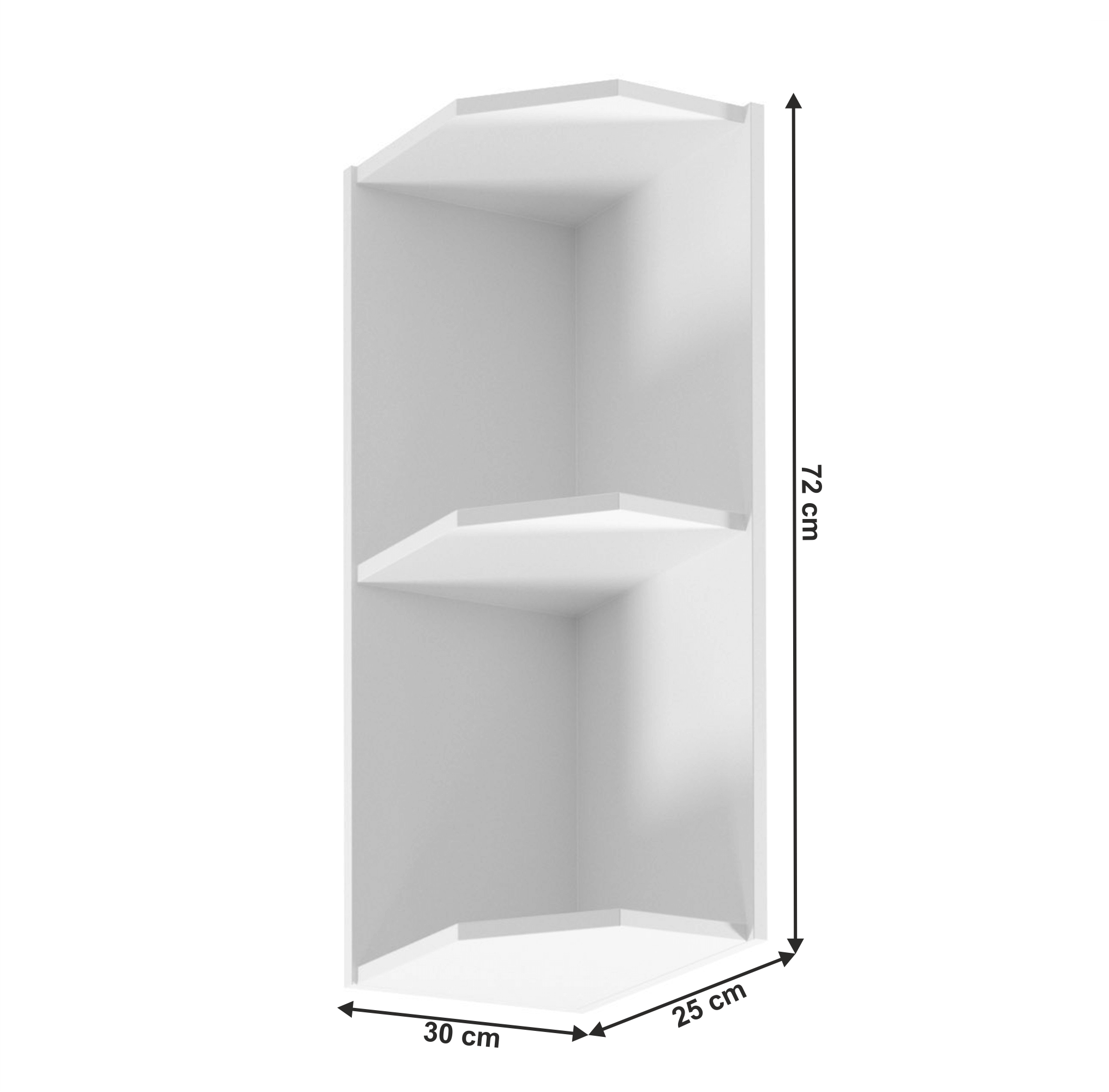 Dulap superior cu 1 polita G25PZ, alb, SICILIA — imaginea 5