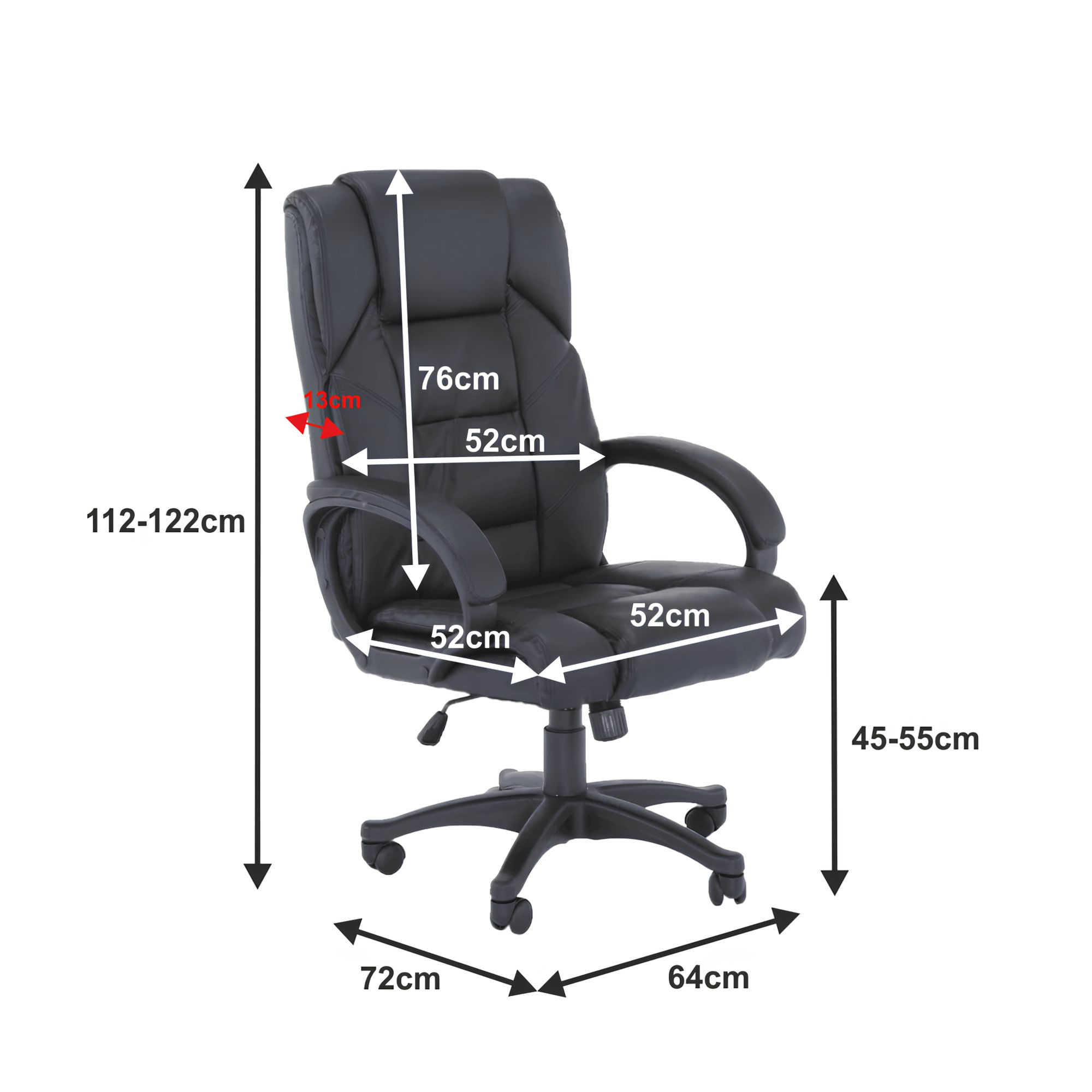 Fotoliu de birou, piele eco, SIEMO NEW — imaginea 5