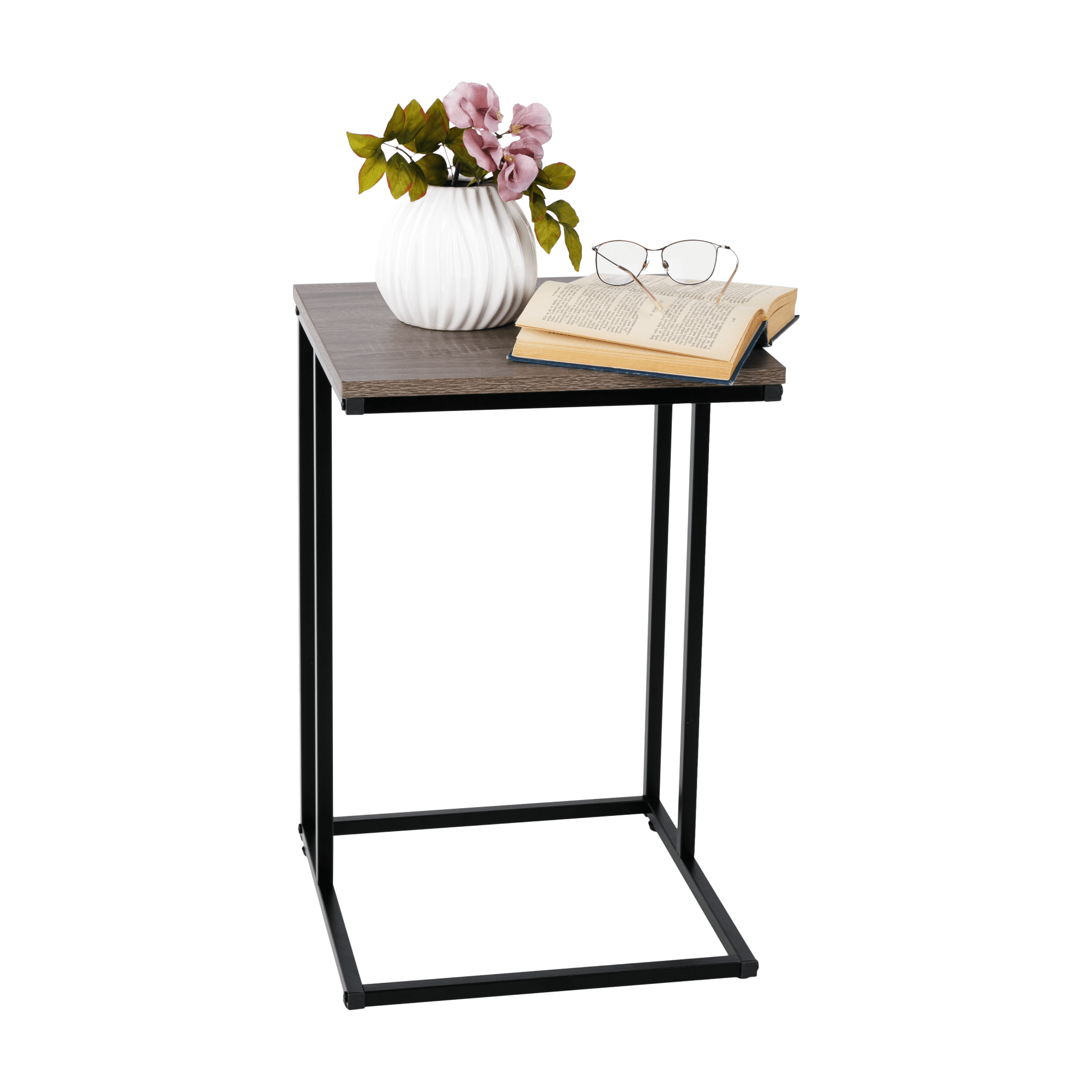 Masuta portabila, stejar/negru, KALA — imaginea 10