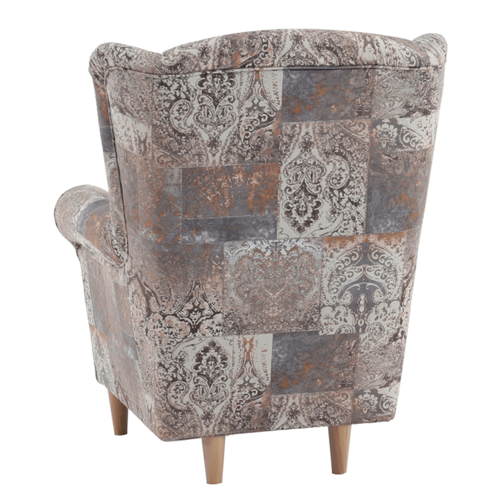 Fotoliu, material vintage maro, CHARLOT — imaginea 5