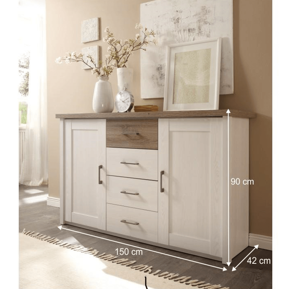 Scrin, pin alb/stejar sonoma trufa, LUMERA — imaginea 4
