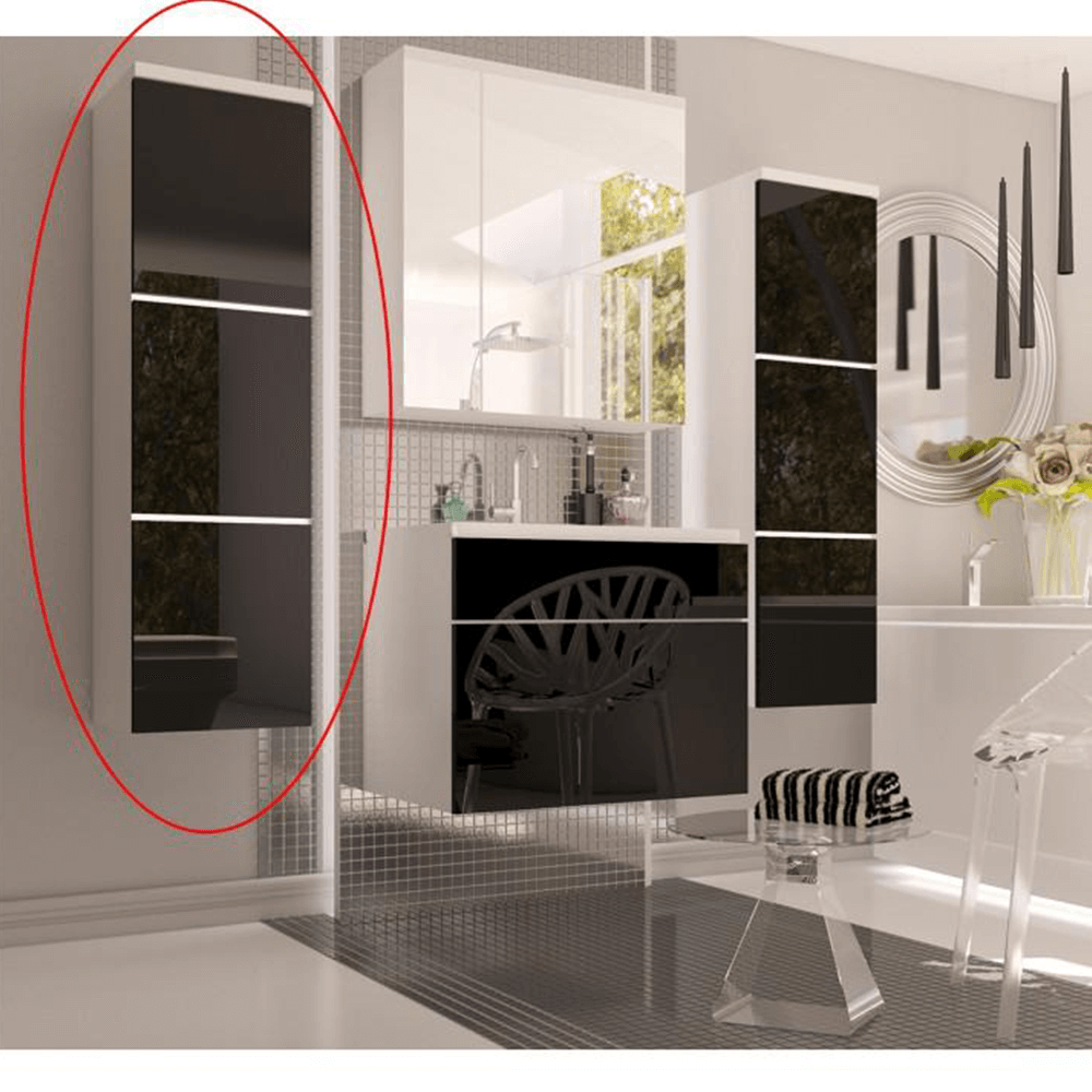Dulap inalt, alb/negru HG, MASON BL 11 — imaginea 4