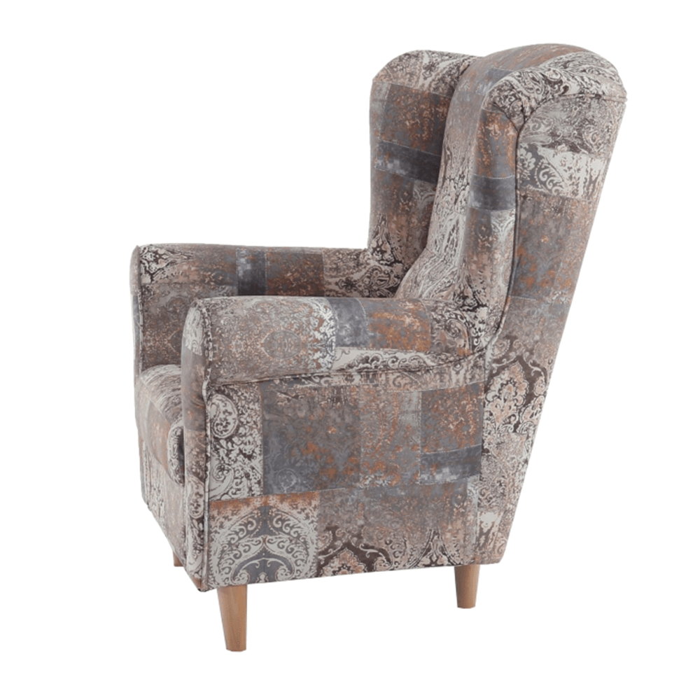 Fotoliu, material vintage maro, CHARLOT — imaginea 7