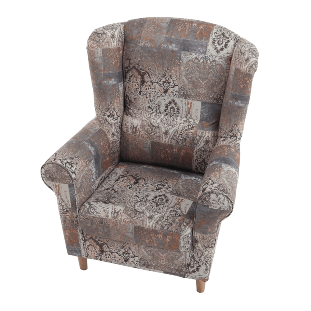 Fotoliu, material vintage maro, CHARLOT — imaginea 8