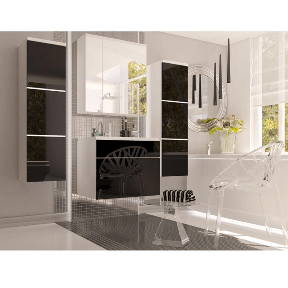 Dulap inalt, alb/negru HG, MASON BL 11 — imaginea 5