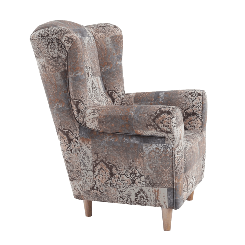 Fotoliu, material vintage maro, CHARLOT — imaginea 10