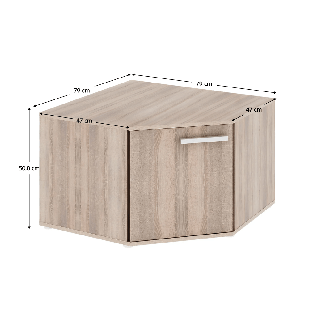 Dulap, DTD laminat, stejar sonoma, DUNAJ TIPUL14 — imaginea 6