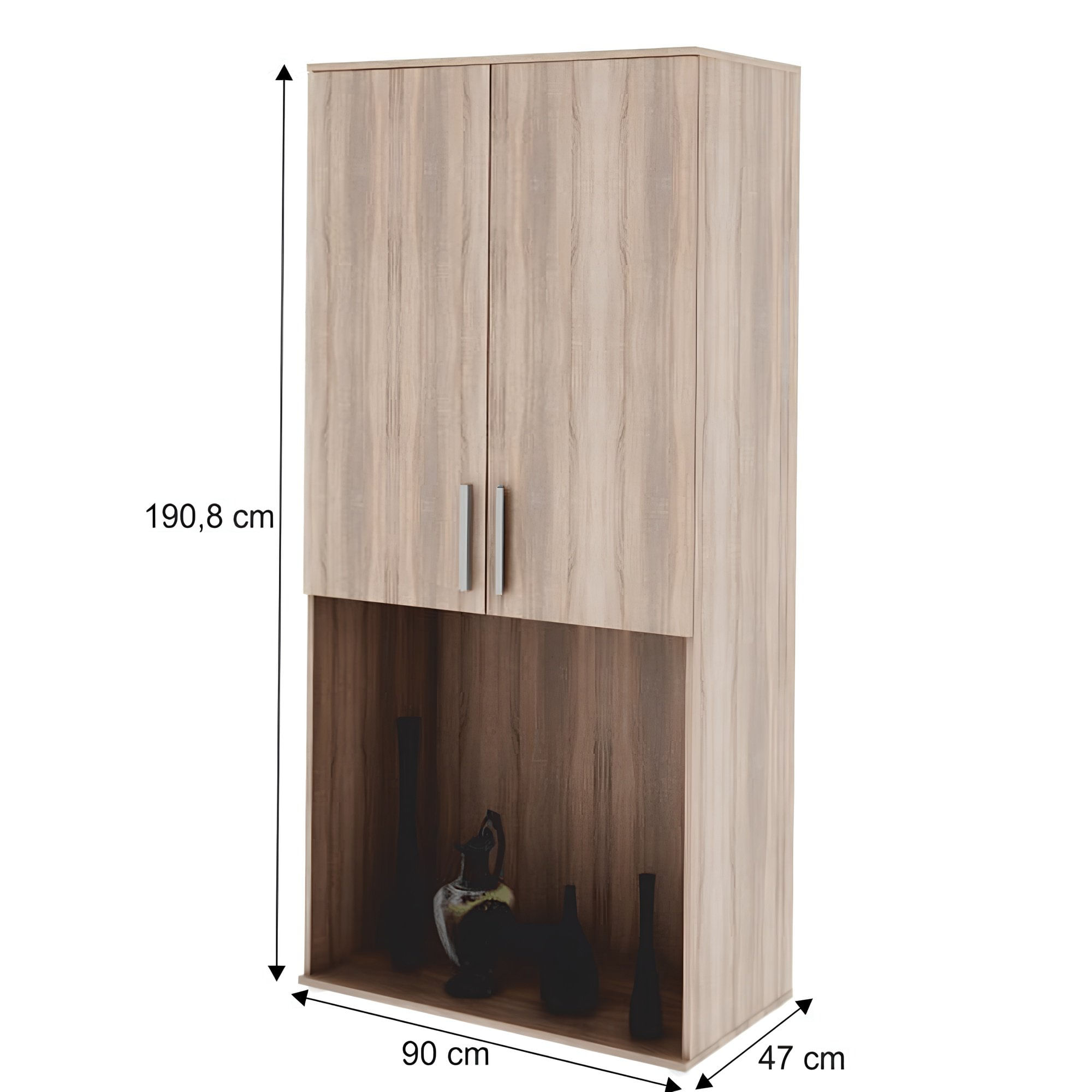 Dulap pentru TV, DTD laminat, stejar sonoma, DUNAJ TIPUL5 — imaginea 2