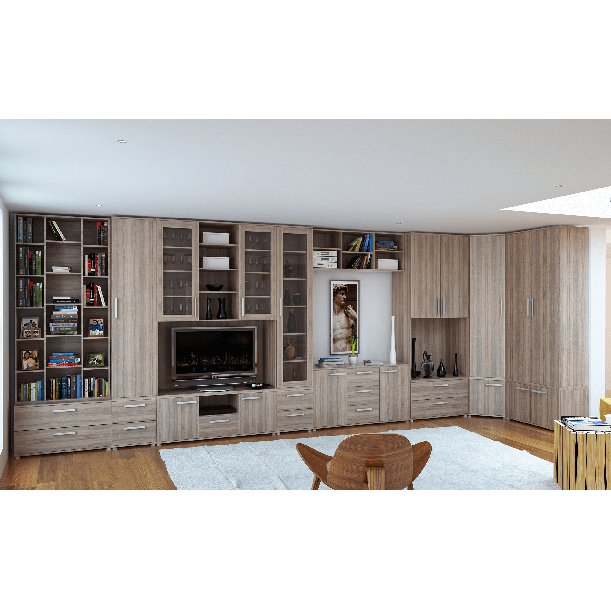 Dulap, cu 2-usi, cu 1 sertar, DTD laminat, stejar sonoma, DUNAJ TIPUL10 — imaginea 4