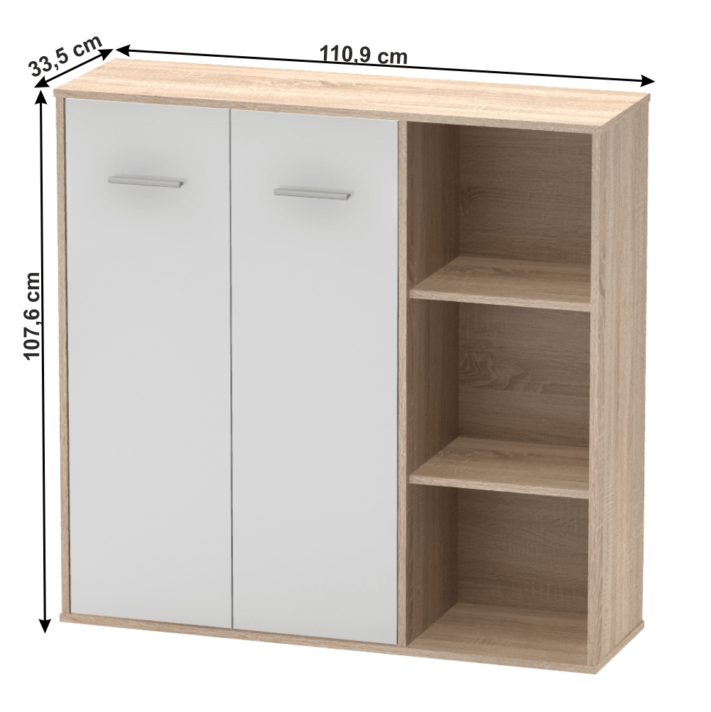 Dulap, stejar sonoma/alb, MAURUS NEW MA32 — imaginea 2